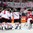 PRAGUE, CZECH REPUBLIC - MAY 10: Canada's Cody Eakin #20, Aaron Ekblad #5, Dan Hamhuis #2, Sean Couturier #7 and Tyler Toffoli #73 celebrate after a second period goal against Switzerland during preliminary round action at the 2015 IIHF Ice Hockey World Championship. (Photo by Andre Ringuette/HHOF-IIHF Images)

